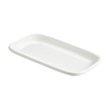 Genware Porcelain Rectangular Rounded Edge Plate 19.5cm X 10cm (Box of 6)