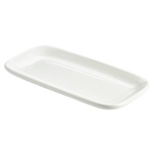 Genware Porcelain Rectangular Rounded Edge Plate 25cm x 13cm (Box of 6)