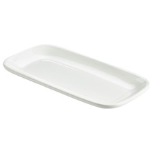 Genware Porcelain Rectangular Rounded Edge Plate 29.5cm X 15cm (Box of 6)