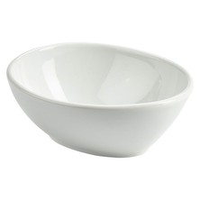 Genware Porcelain Organic Oval Bowl 15.4cm X 12.8cm  (Box of 6)