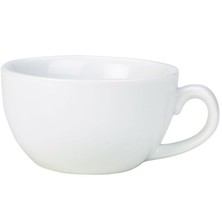 Genware Porcelain Bowl Shaped Cup Medium 25cl / 8.8oz (Box of 6)