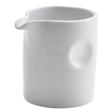 Genware Porcelain Pinched Solid Milk Jug 8.5cl / 2.99oz (Box Of 12)