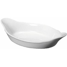Genware Porcelain Oval Eared Dish 17cm (Box Of 6)