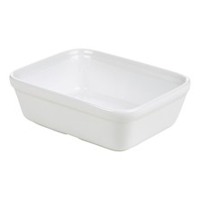 Genware Porcelain Rectangular Pie Dish 15.5cm X 11.5cm (Box Of 12)
