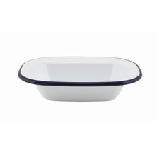 Enamel Tableware Rectangle Pie Dish 16cm X 12cm X3.5cm