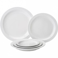 Pure White Porcelain Narrow Rim Plate 16.5cm (Box of 36)