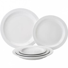 Pure White Porcelain Narrow Rim Plate 27.3cm (Box of 18)