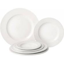 Pure White Porcelain Wide Rim Plate 22cm (Box of 24)