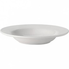 Pure White Porcelain  Rimmed Soup Bowl 22.5cm (Box of 24)