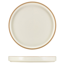 GenWare Kava White Stoneware Presentation Plate 18cm (Box Of 6)