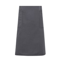 CLEARANCE Chino Style Waist Apron With Two Pockets 72cm X 55cm Steel