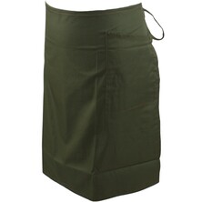 Contrast Stitch Waist Apron 2 Pocket Olive/Chestnut