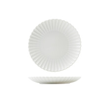 Incise Porcelain Scalloped Coupe Plate 20cm (Box of 6)