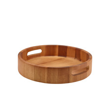GenWare Acacia Wood Round Serving Tray 30cm