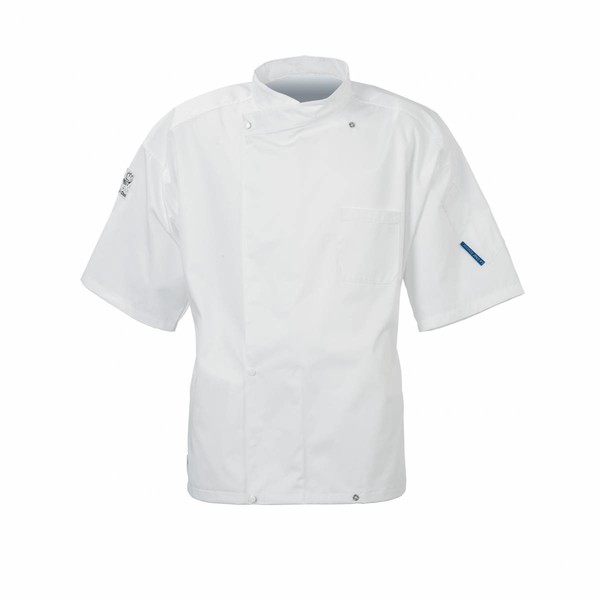 Le Chef DE20E Staycool Tunic With Coolmax Back Short Sleeves White