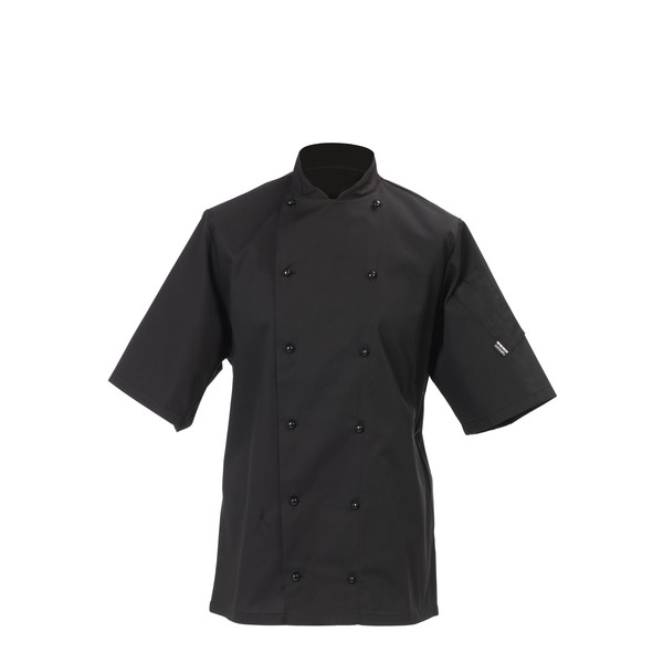 Le Chef DE92GSC Contract Executive Jacket BLACK Short Sleeves