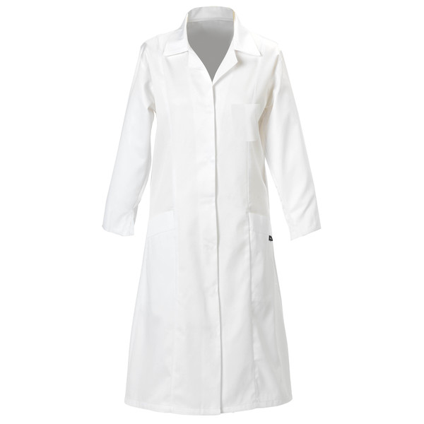 Ladies Coat With Two Lower Front Pockets White