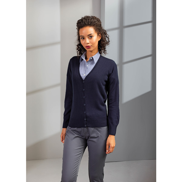 Essential Lady's V-neck Cardigan Acrylic