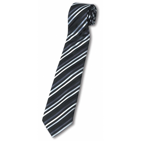 Tie Black/grey Stripe