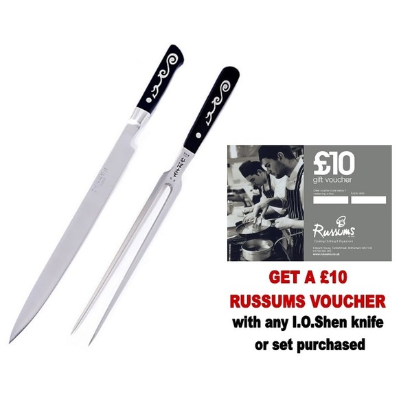 I O Shen Carving Knife (24cm) & Fork (19.5cm) Set (2024DN)