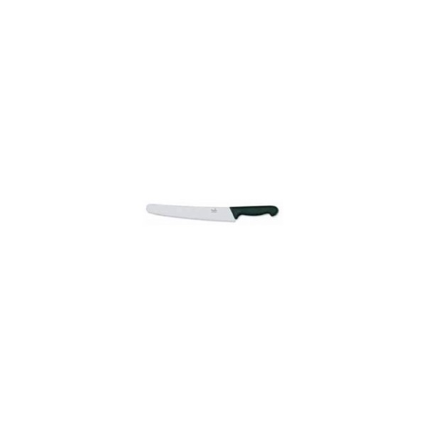 Smithfield 25cm Serrated Pastry Knife Black Samprene Handle