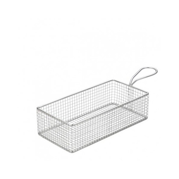 Mini Frying Basket Rectangular Stainless Steel 21.5cm X 10.5cm