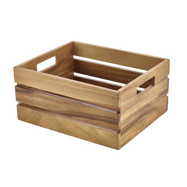 Acacia Wood Box / Riser GN 1/2 32.5cm x 26.5cm x 15.3cm
