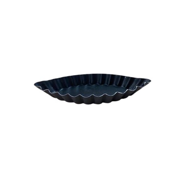 Patty Tin / Barquette / Boat Mould Oval Non-Stick 100mm X 42mm Fluted