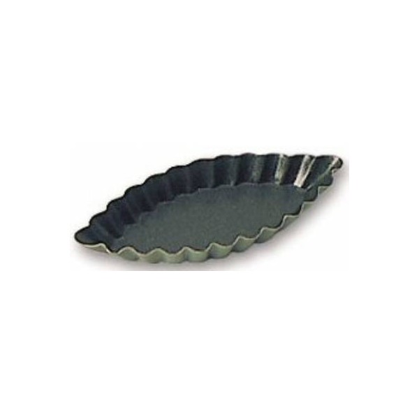 Patty Tin / Barquette / Boat Mould Oval Non-Stick 120mm X 50mm Fluted