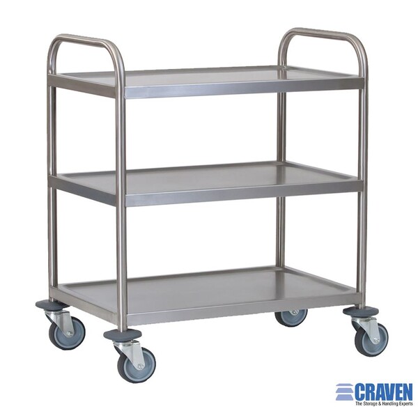 General Purpose Trolley 3 Tier 77.6cm (w) X 52.1cm (d) X 92.4cm (h)