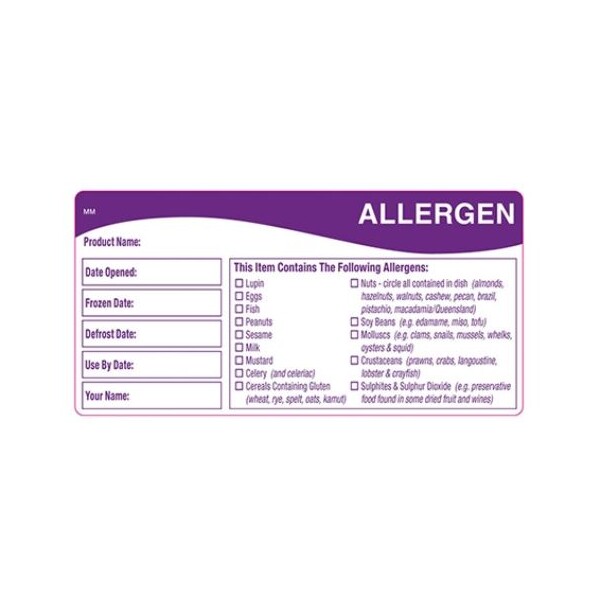Allergen Labels (Roll Of 500)