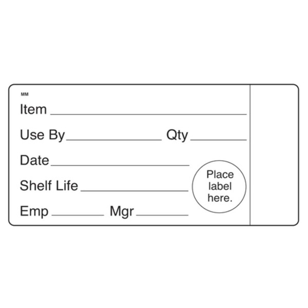 Removable Shelf Life Label (Roll 500)