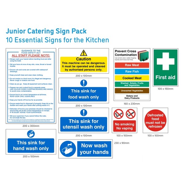 Hygiene Sign Catering Pack Junior