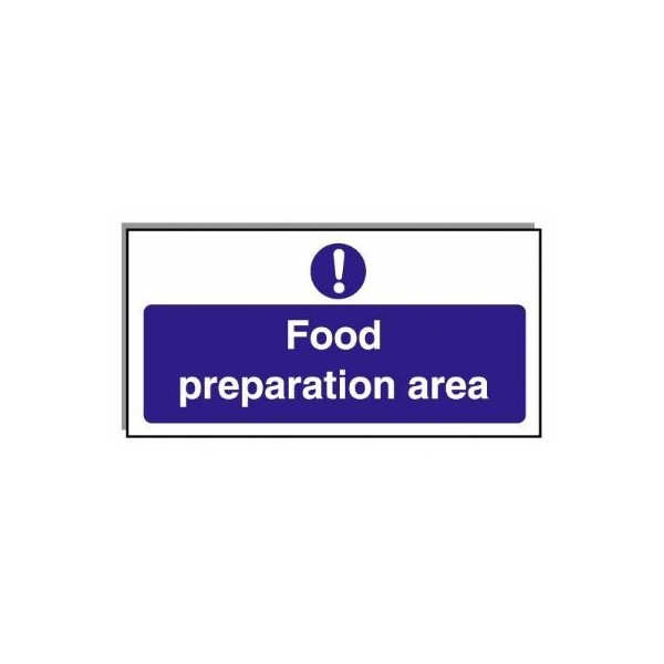 Food Hygiene Sign Food Preparation Area