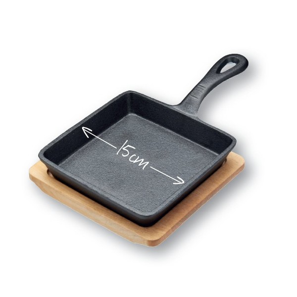 Mini Square Frying Pan & Board 15cm
