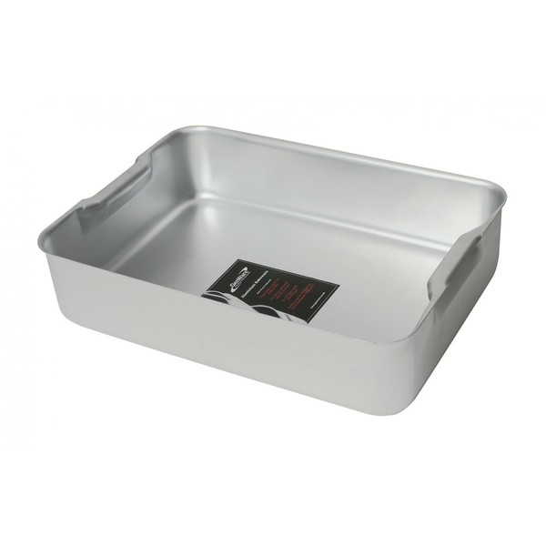 Deep Roasting Pan Aluminium With Built In Handles 52cm X 42cm X 10cm (External)