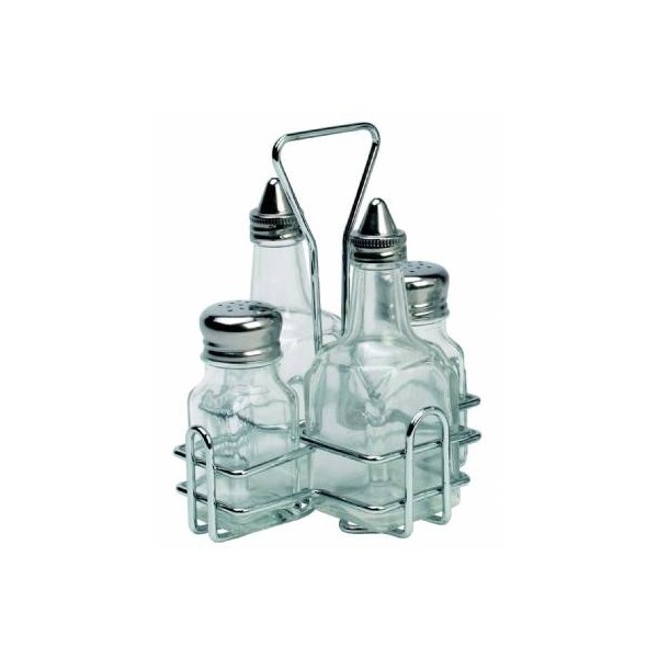 Condiment Set Glass 4 Piece