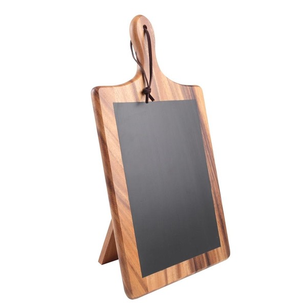 Acacia Paddle Chalk Board With Stand 385mm X 220mm X 25mm