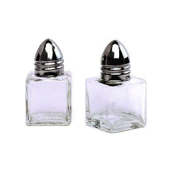 Salt & Pepper Shaker Set Glass Mini
