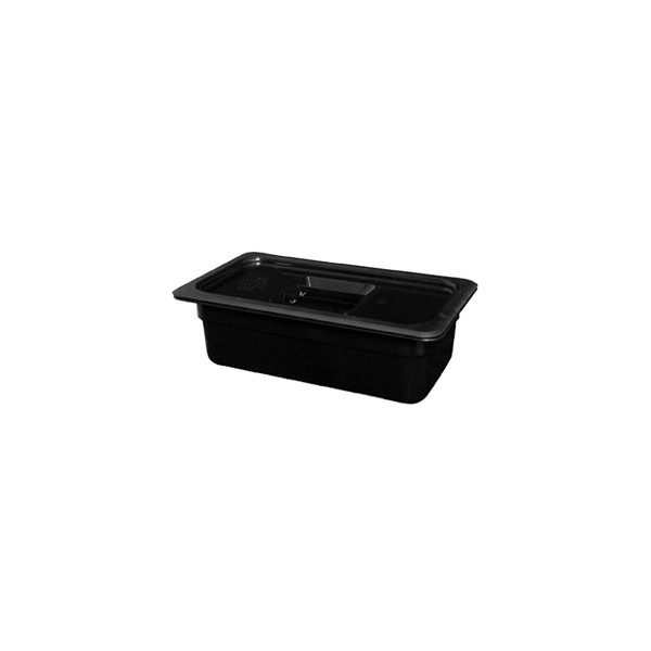 Food Pan Gastronorm Polycarbonate GN1/4 26.5cm X 16.2cm X 10cm Deep Black