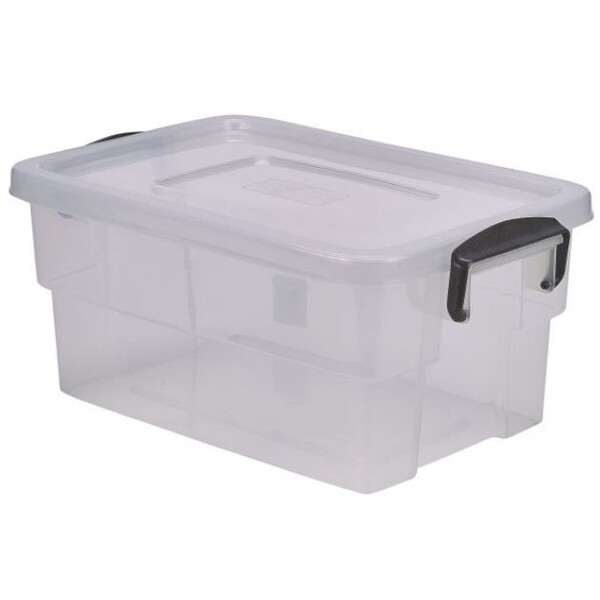 Storage Container Polyproplylene With Clip Handles 13 Ltr 41.5cm (L) X 27cm (W) X 18cm (H)