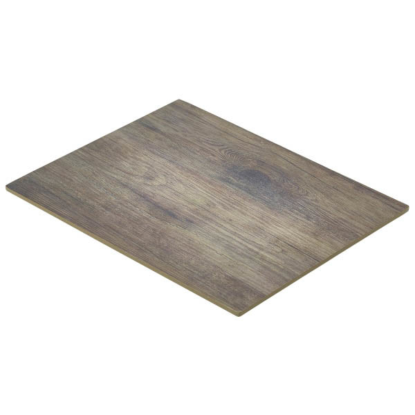 Wood Effect Melamine Platter GN 1/2 32.5cm X 26.5cm