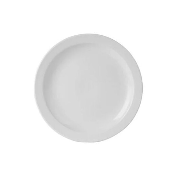 Simply White Porcelain Narrow Rim Plate 21cm (Box Of 6)