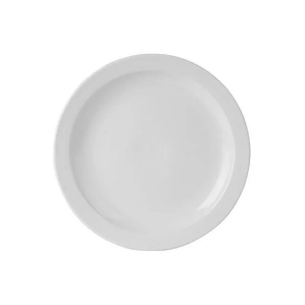 Simply White Porcelain Narrow Rim Plate 23cm (Box Of 6)