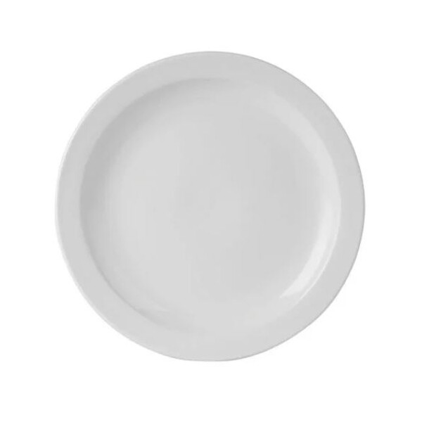 Simply White Porcelain Narrow Rim Plate 25.5cm (Box Of 6)