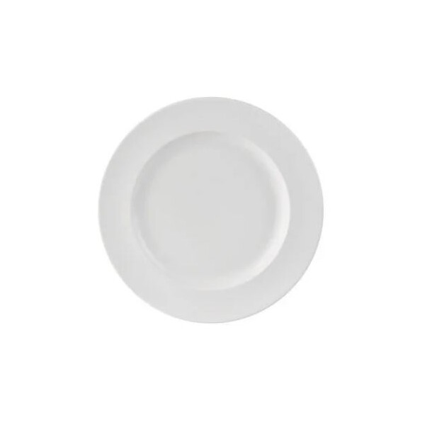 Simply White Porcelain Wide Rim Plate 21cm (Box Of 6)