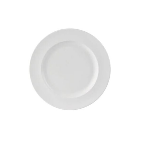 Simply White Porcelain Wide Rim Plate 23cm (Box Of 6)