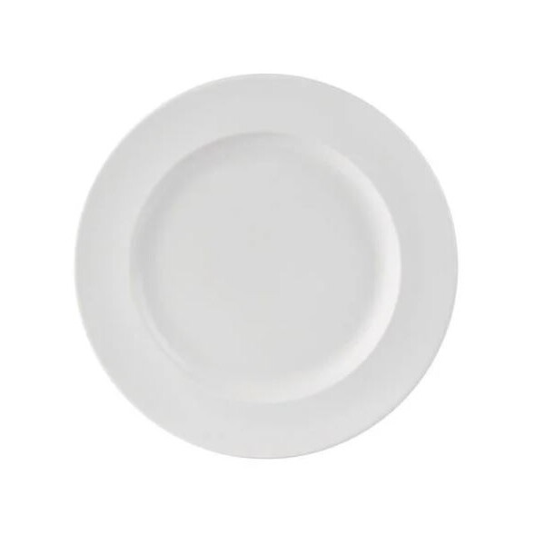 Simply White Porcelain Wide Rim Plate 28cm (Box Of 4)
