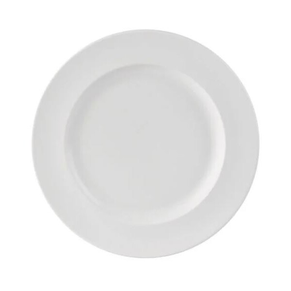 Simply White Porcelain Wide Rim Plate 31cm (Box Of 4)