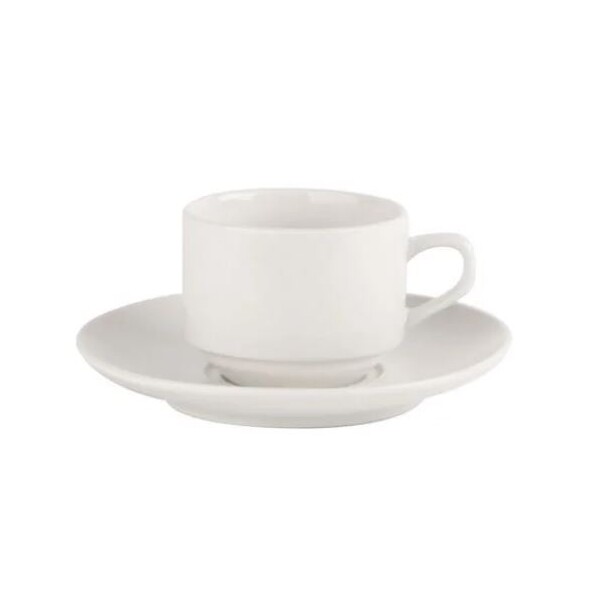 Simply White Porcelain Stacking Cup 20cl / 7oz (Box Of 6)